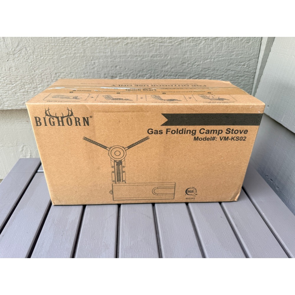 Bighorn Gas Folding Camp Stove Portable Outdoor Burner Model VM-KS02 New